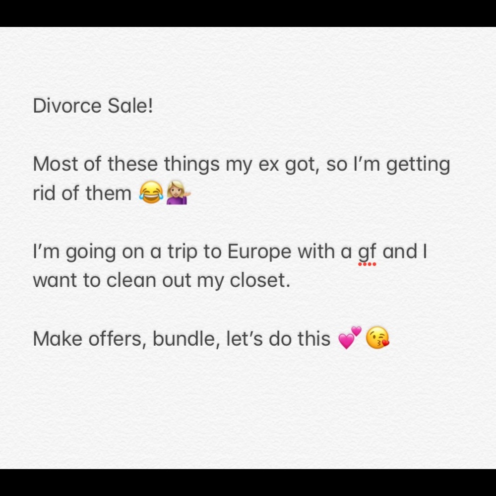 Divorce Sale!